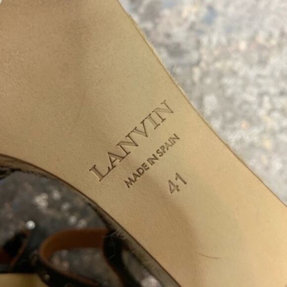 Lanvin studded wood espadrille wedges - Picture 5 of 9